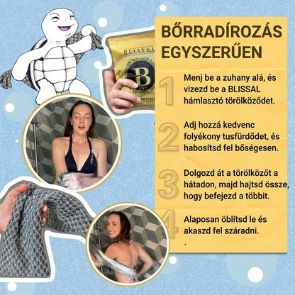 Blyvox antibakteriális hámlasztó zuhanytörlő