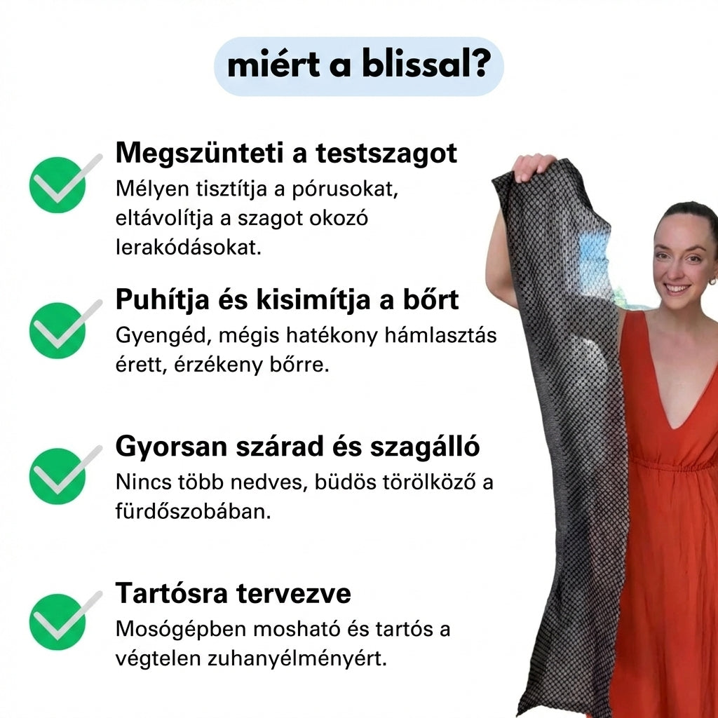 Blyvox antibakteriális hámlasztó zuhanytörlő