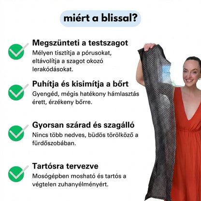 Blyvox antibakteriális hámlasztó zuhanytörlő